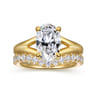 14K Yellow Gold Diamond Wedding Band - 0.4 ct