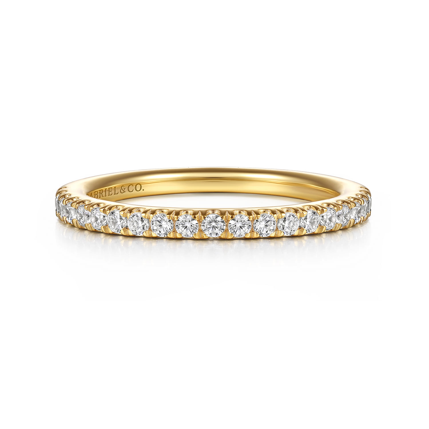 14K Yellow Gold Diamond Wedding Band - 0.3 ct - Shot 1