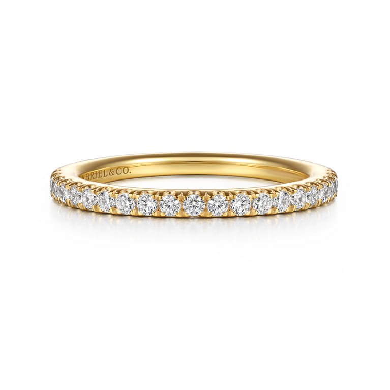 14K Yellow Gold Diamond Wedding Band - 0.3 ct - Shot 1