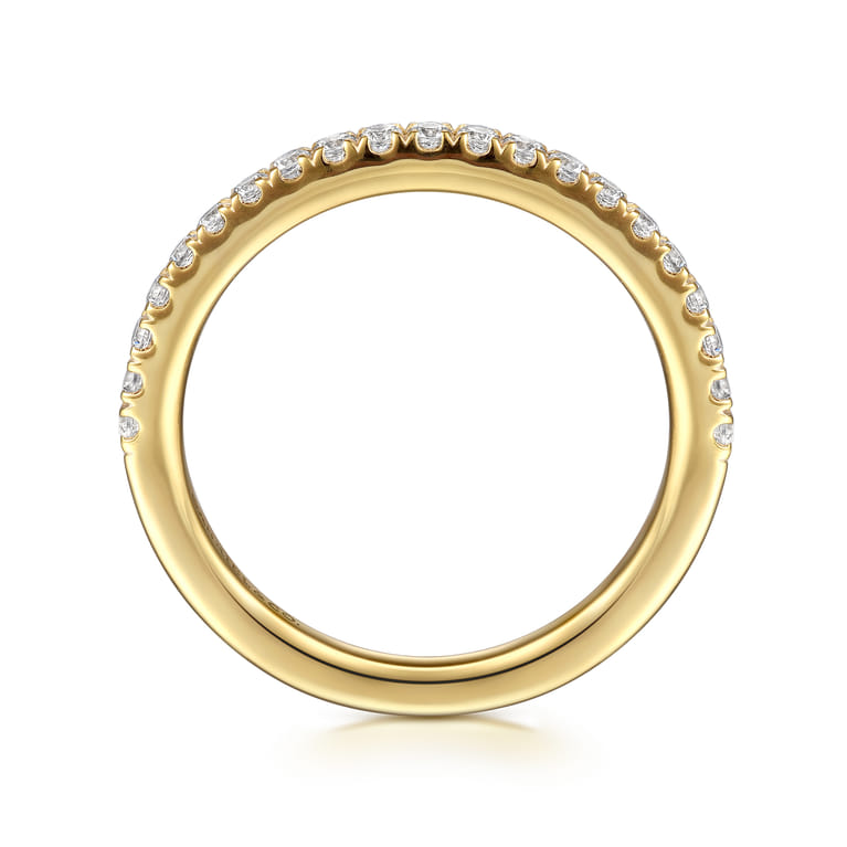 14K Yellow Gold Diamond Wedding Band - 0.3 ct - Shot 2