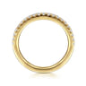 14K Yellow Gold Diamond Wedding Band - 0.3 ct