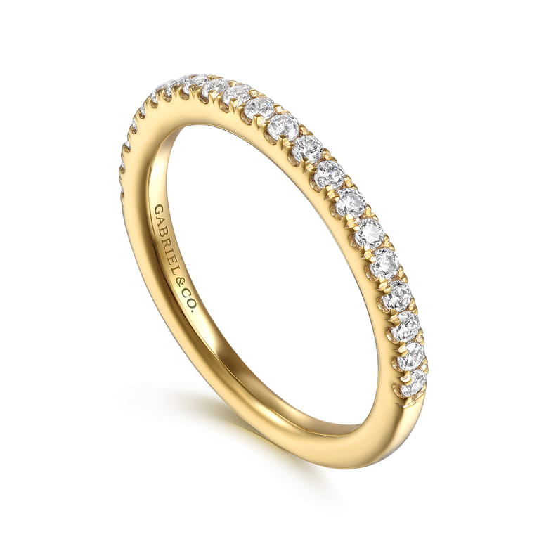 14K Yellow Gold Diamond Wedding Band - 0.3 ct - Shot 3