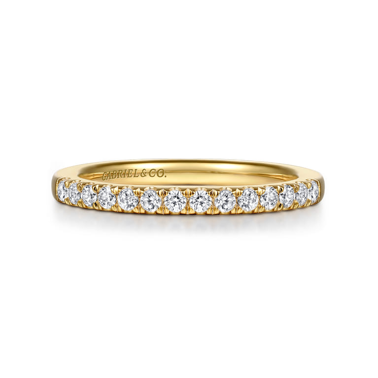 14K Yellow Gold Diamond Wedding Band - 0.25 ct - Shot 1