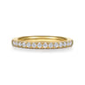14K Yellow Gold Diamond Wedding Band - 0.25 ct