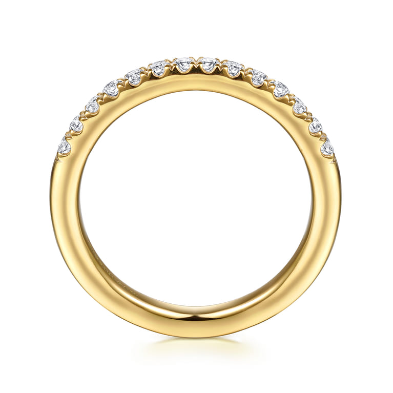 14K Yellow Gold Diamond Wedding Band - 0.25 ct - Shot 2