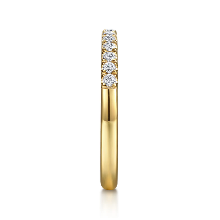 14K Yellow Gold Diamond Wedding Band - 0.25 ct - Shot 4