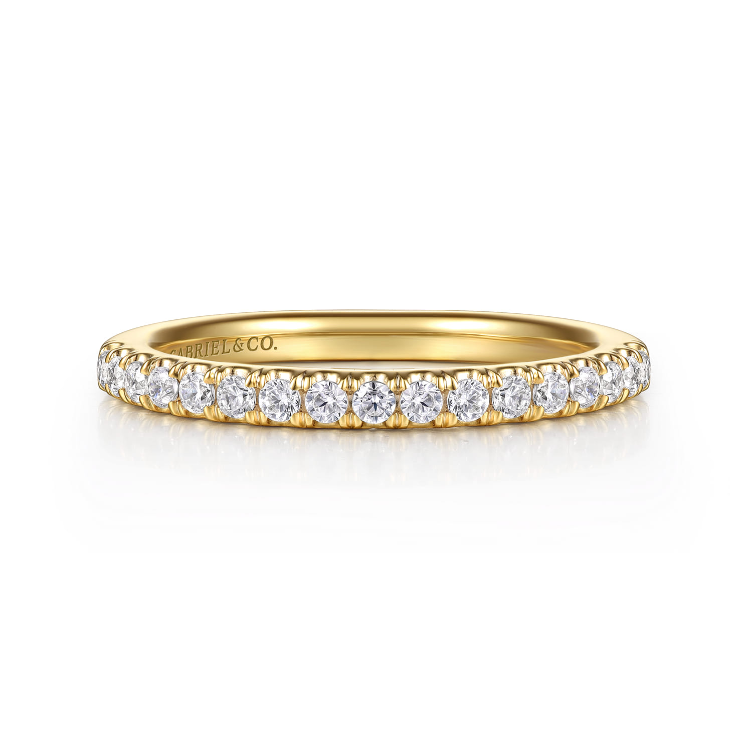 14K Yellow Gold Diamond Wedding Band - 0.3 ct - Shot 1