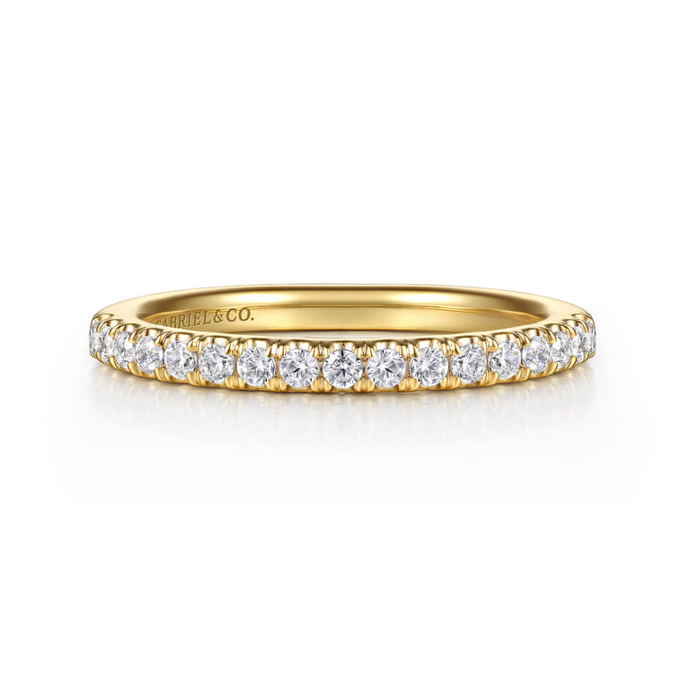 14K Yellow Gold Diamond Wedding Band - 0.3 ct - Shot 1