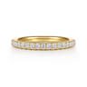 14K Yellow Gold Diamond Wedding Band - 0.3 ct