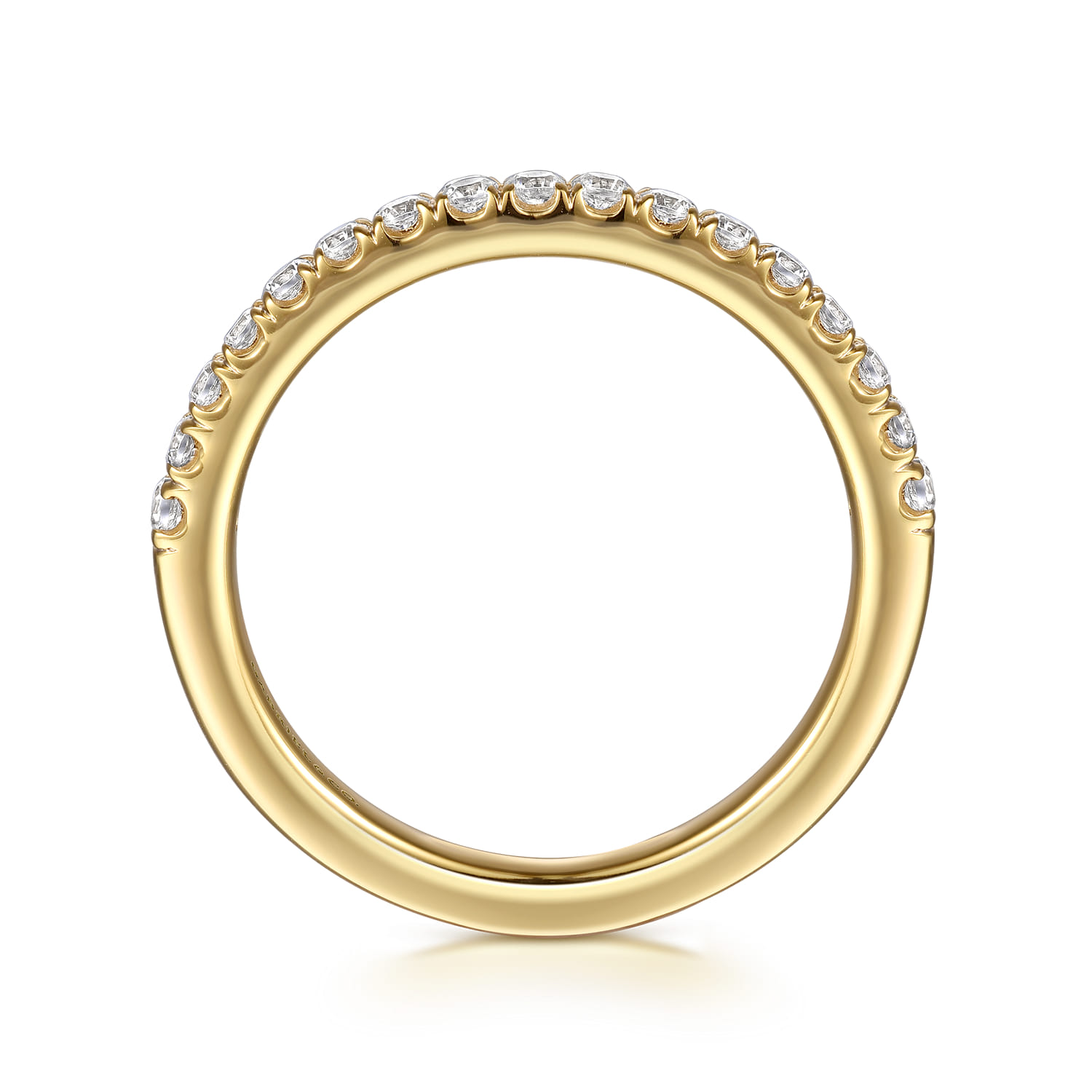 14K Yellow Gold Diamond Wedding Band - 0.3 ct - Shot 2