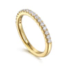 14K Yellow Gold Diamond Wedding Band - 0.3 ct