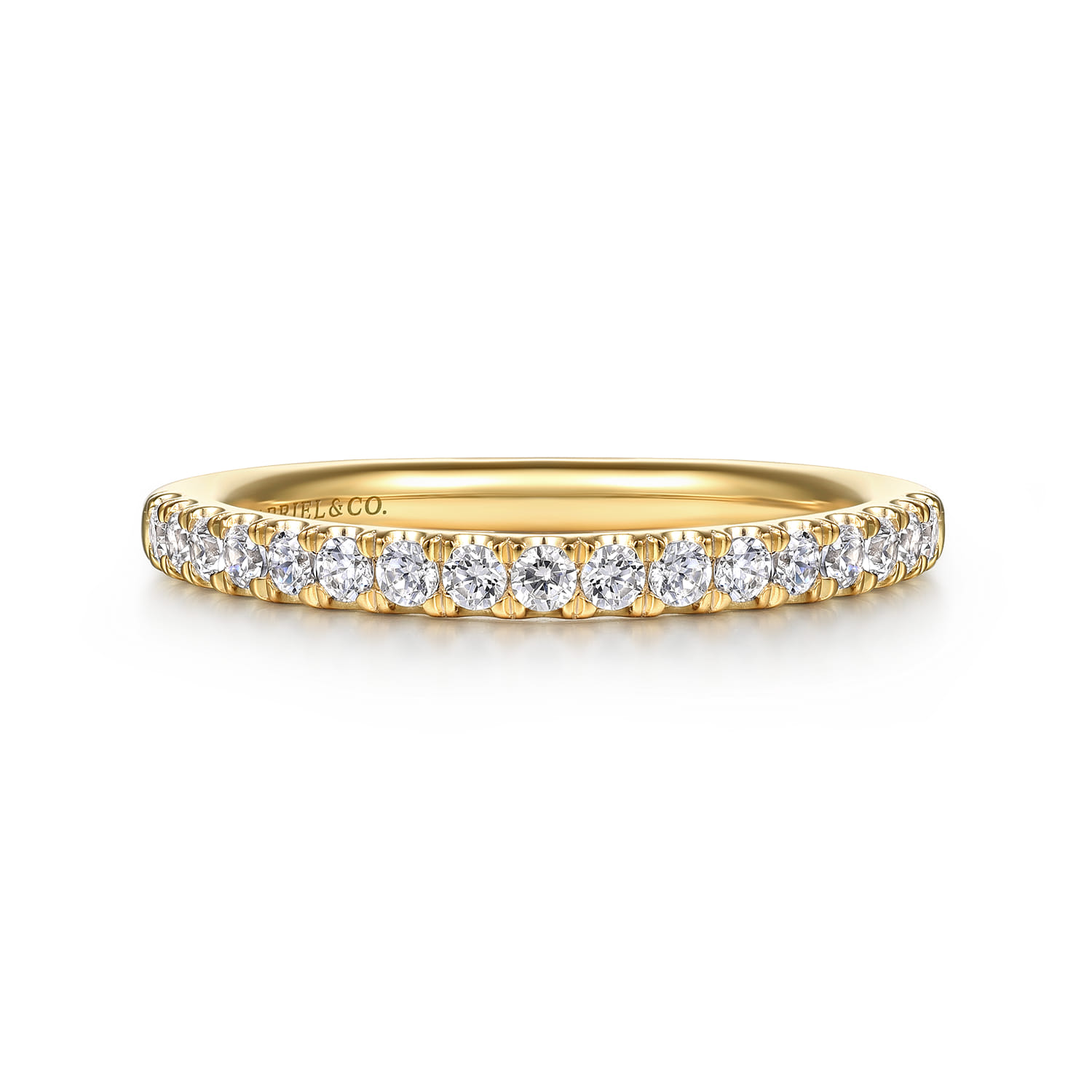 14K Yellow Gold Diamond Wedding Band - 0.3 ct - Shot 1