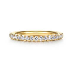 14K Yellow Gold Diamond Wedding Band
