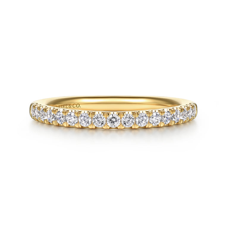 14K Yellow Gold Diamond Wedding Band - 0.3 ct - Shot 1