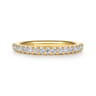 14K Yellow Gold Diamond Wedding Band - 0.3 ct