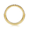 14K Yellow Gold Diamond Wedding Band - 0.3 ct