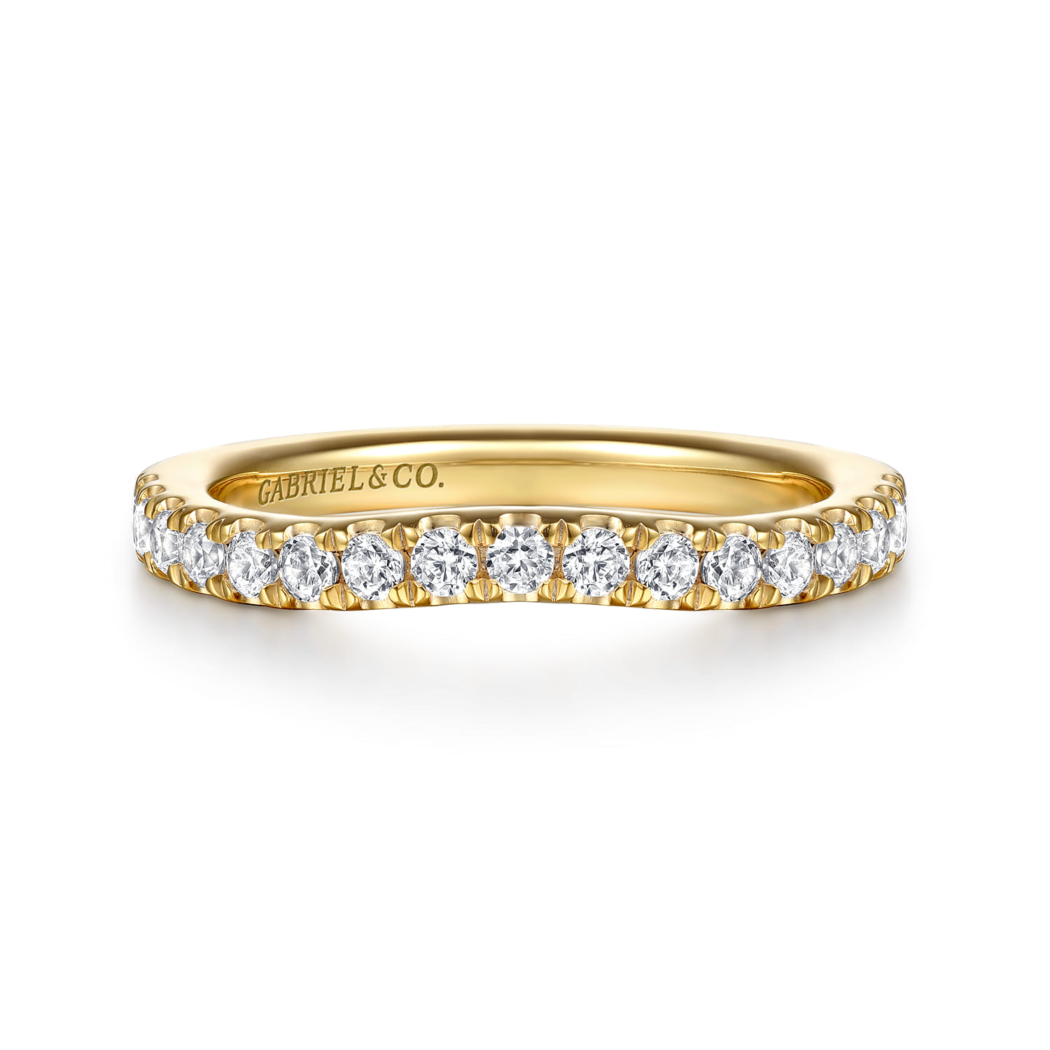 14K Yellow Gold Diamond Wedding Band - 0.4 ct - Shot 1