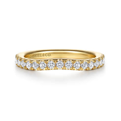 14K Yellow Gold Diamond Wedding Band