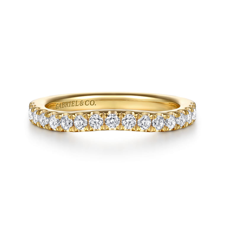 14K Yellow Gold Diamond Wedding Band - 0.4 ct - Shot 1