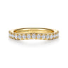 14K Yellow Gold Diamond Wedding Band - 0.4 ct