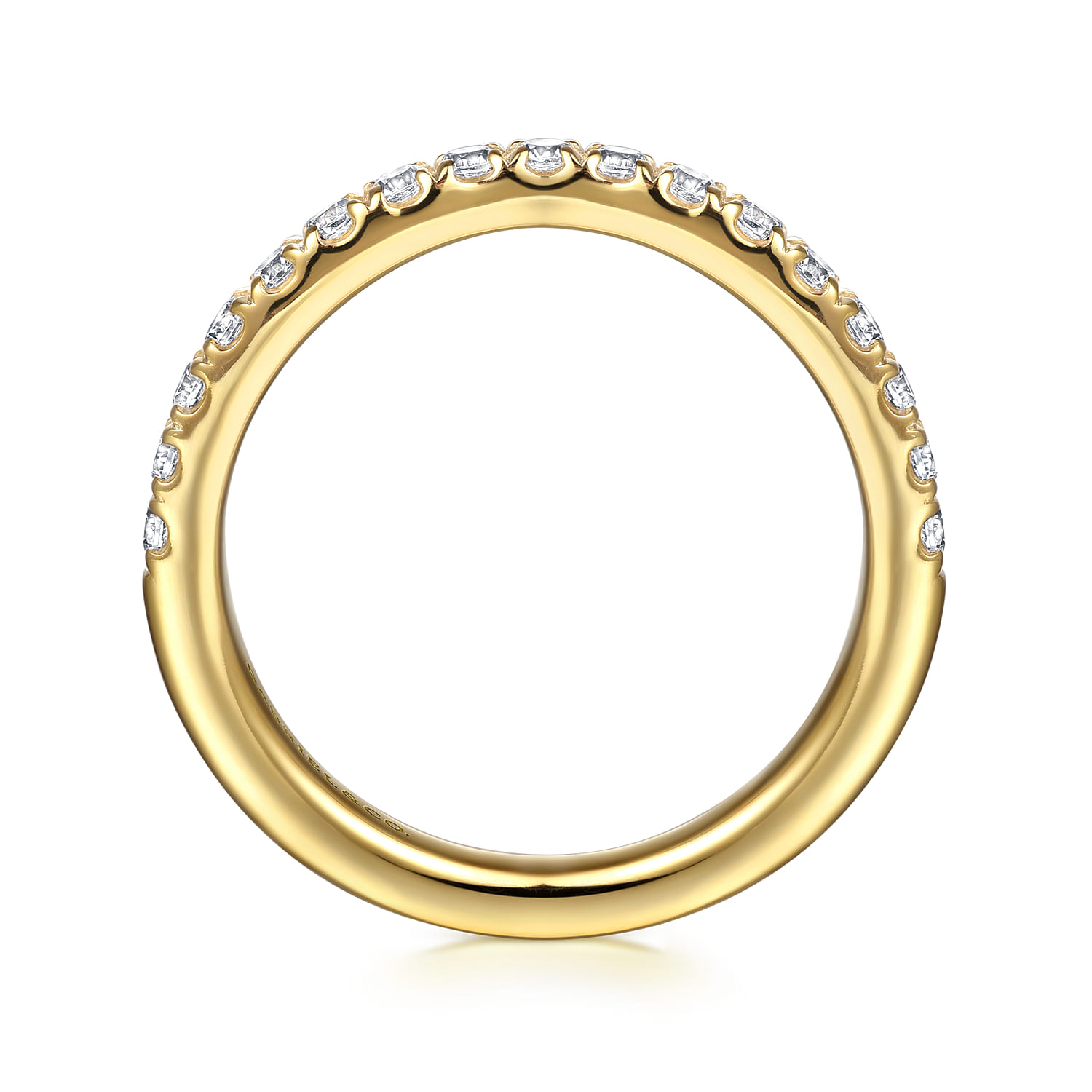 14K Yellow Gold Diamond Wedding Band - 0.4 ct - Shot 2