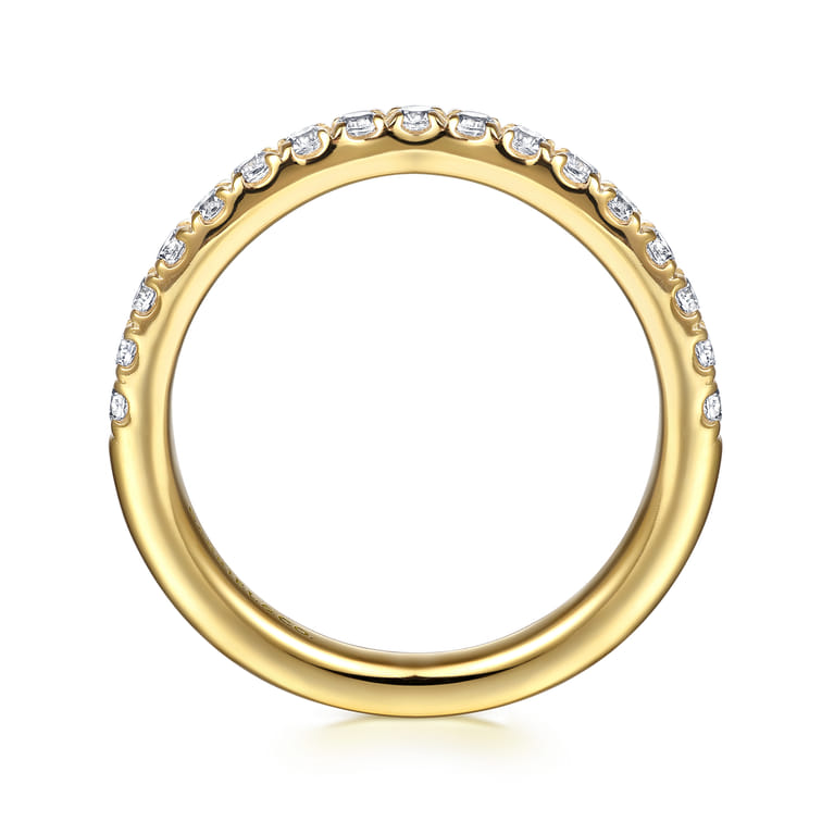 14K Yellow Gold Diamond Wedding Band - 0.4 ct - Shot 2