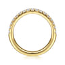 14K Yellow Gold Diamond Wedding Band - 0.4 ct