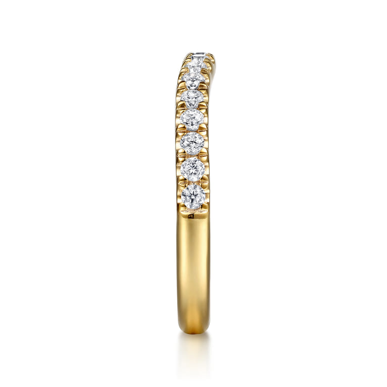 14K Yellow Gold Diamond Wedding Band - 0.4 ct - Shot 4