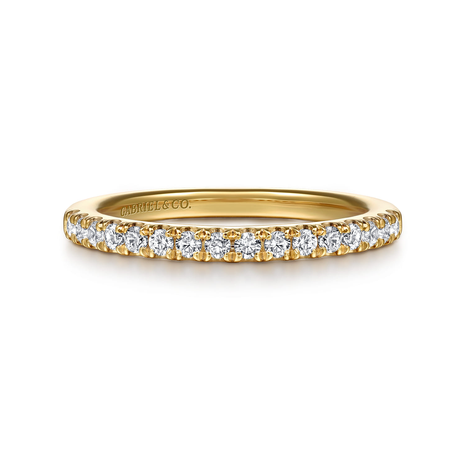 14K Yellow Gold Diamond Wedding Band - 0.3 ct - Shot 1