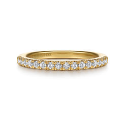 14K Yellow Gold Diamond Wedding Band
