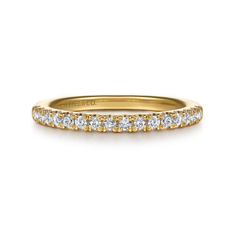 14K Yellow Gold Diamond Wedding Band - 0.3 ct - Shot 1