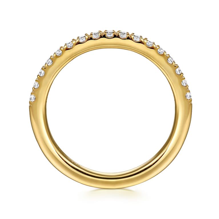 14K Yellow Gold Diamond Wedding Band - 0.3 ct - Shot 2