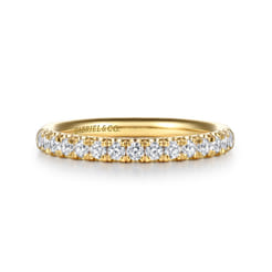14K Yellow Gold Diamond Wedding Band