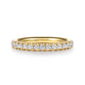 14K Yellow Gold Diamond Wedding Band - 0.4 ct