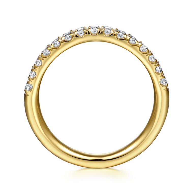 14K Yellow Gold Diamond Wedding Band - 0.4 ct - Shot 2