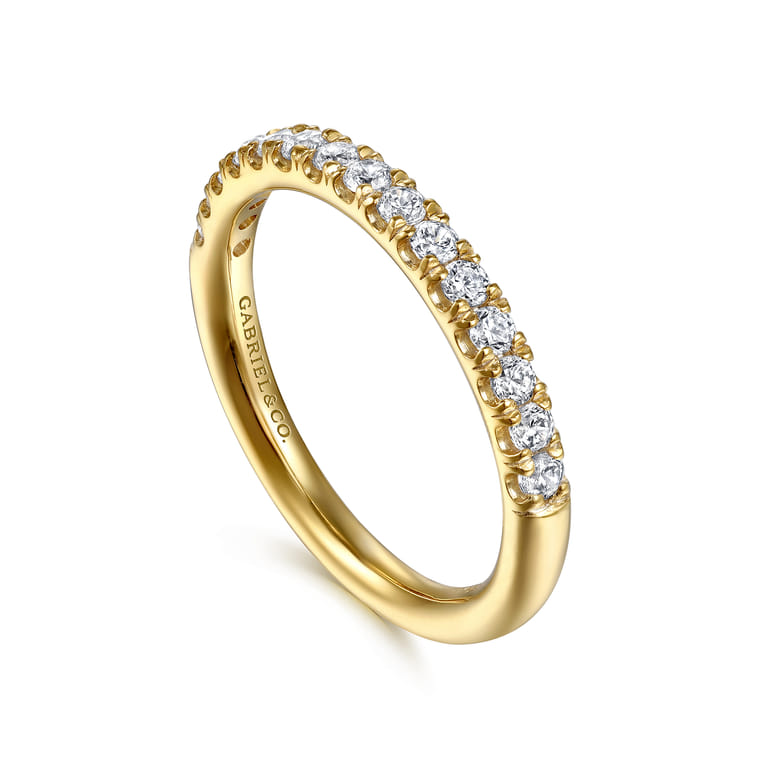 14K Yellow Gold Diamond Wedding Band - 0.4 ct - Shot 3
