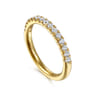 14K Yellow Gold Diamond Wedding Band - 0.4 ct