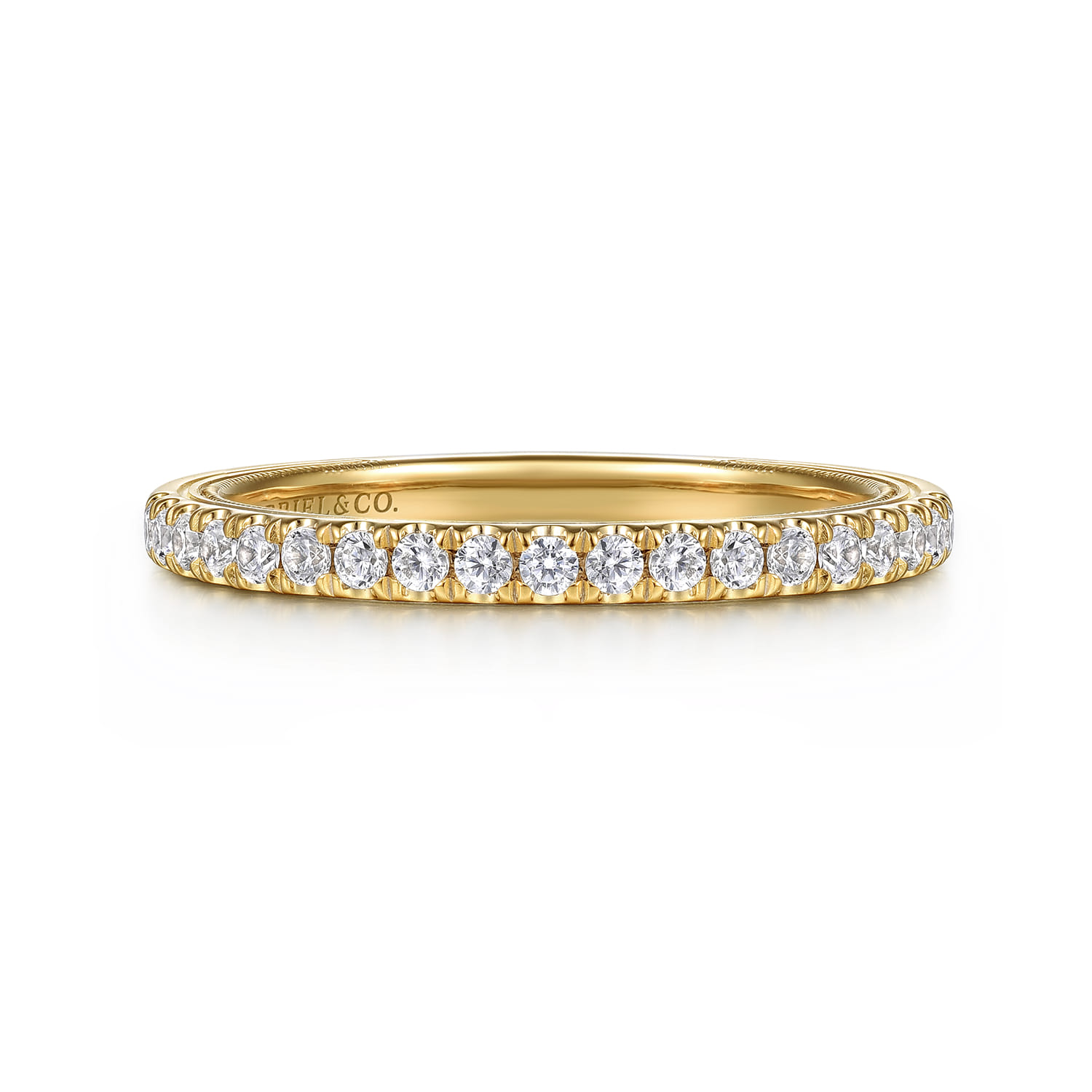 14K Yellow Gold Diamond Wedding Band - 0.25 ct - Shot 1