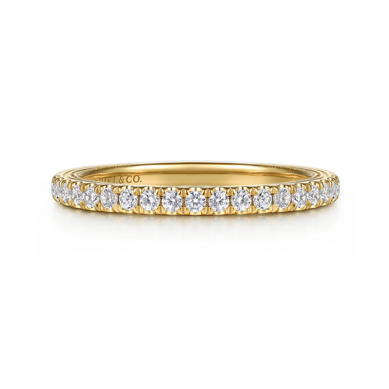 14K Yellow Gold Diamond Wedding Band - 0.25 ct - Shot 1