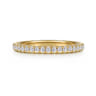 14K Yellow Gold Diamond Wedding Band - 0.25 ct