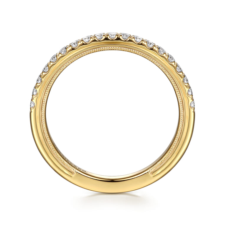 14K Yellow Gold Diamond Wedding Band - 0.25 ct - Shot 2