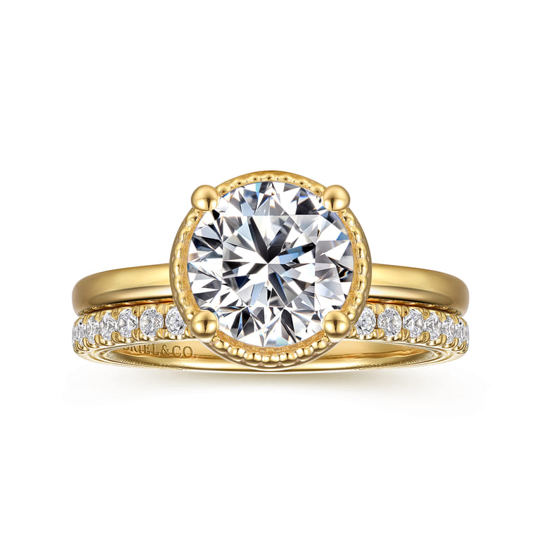 14K Yellow Gold Diamond Wedding Band - 0.25 ct - Shot 4