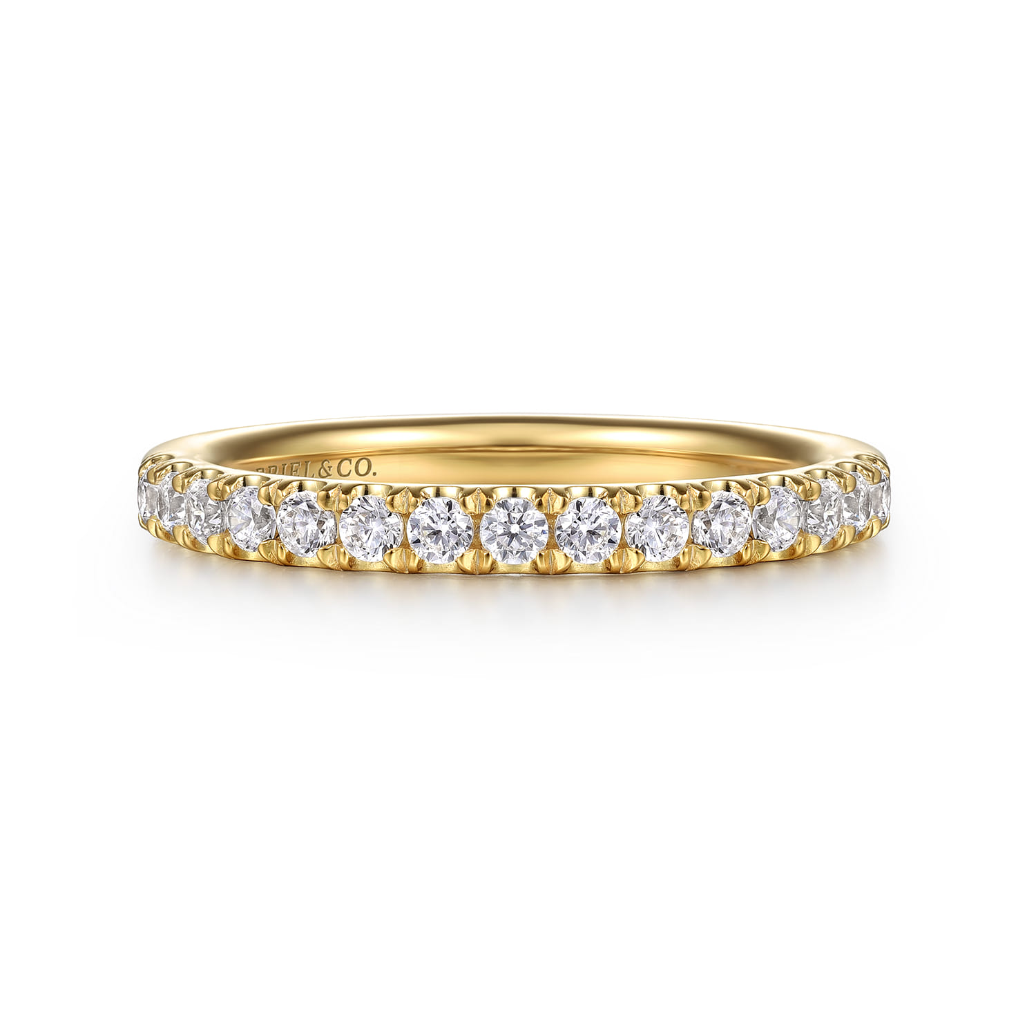 14K Yellow Gold Diamond Wedding Band - 0.4 ct - Shot 1