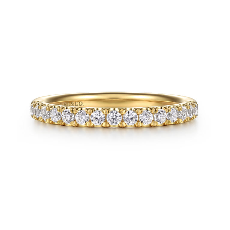 14K Yellow Gold Diamond Wedding Band - 0.4 ct - Shot 1
