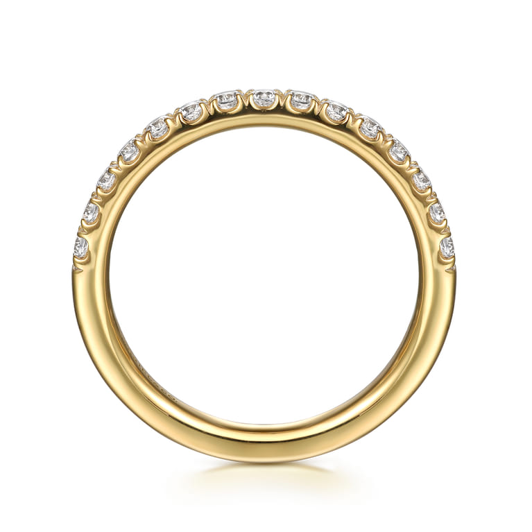 14K Yellow Gold Diamond Wedding Band - 0.4 ct - Shot 2