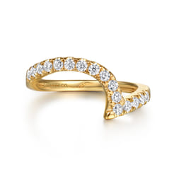 14K Yellow Gold Diamond Wedding Band