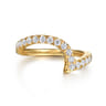14K Yellow Gold Diamond Wedding Band - 0.4 ct