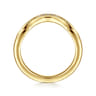 14K Yellow Gold Diamond Wedding Band - 0.07 ct