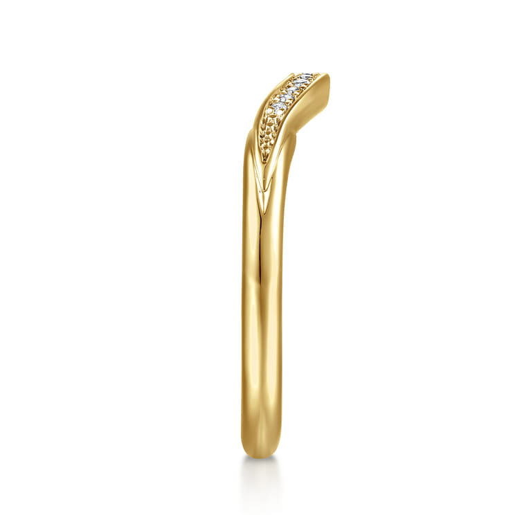 14K Yellow Gold Diamond Wedding Band - 0.07 ct - Shot 4