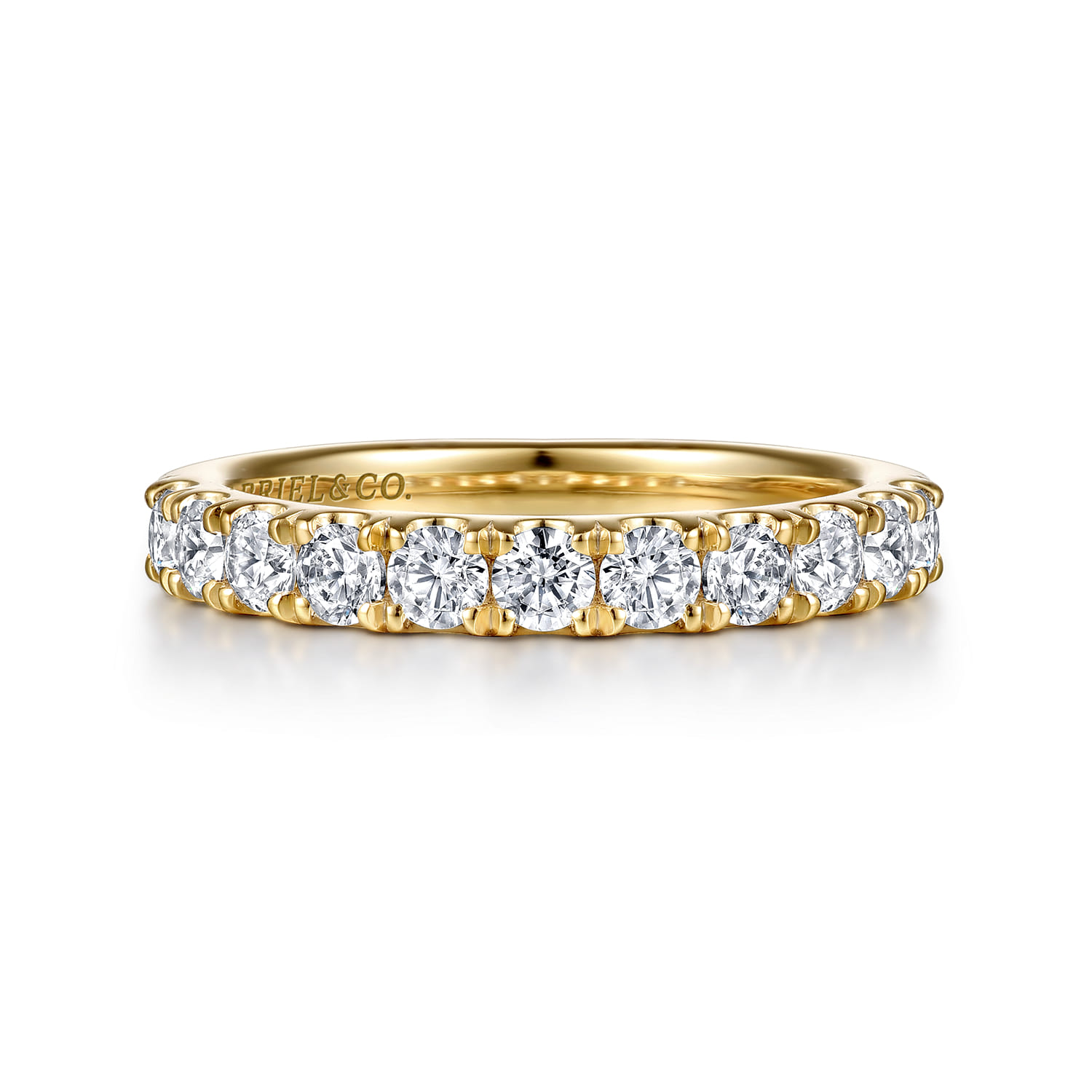 14K Yellow Gold Diamond Wedding Band - 0.8 ct - Shot 1